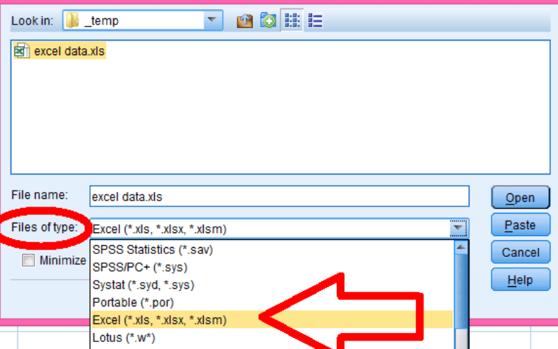 Cách nhập dữ liệu trong SPSS từ Excel