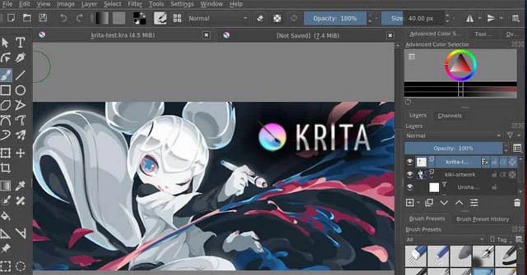 Phần mềm Krita là một phần mềm vẽ trên máy tính chuyên nghiệp